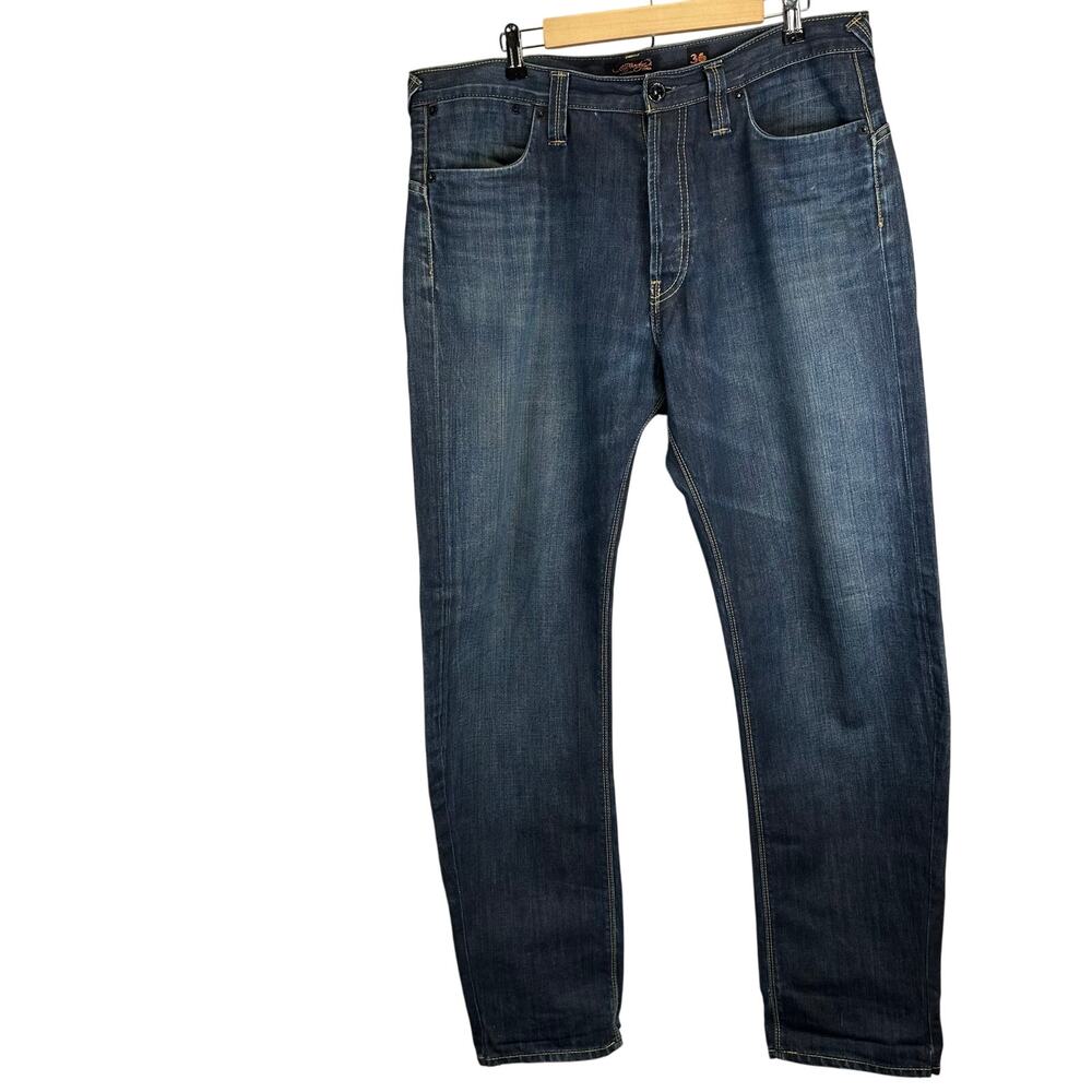 Ed Hardy by Christian Audigier Jeans Straight 36X34 Button Fly Medium Wash Y2K